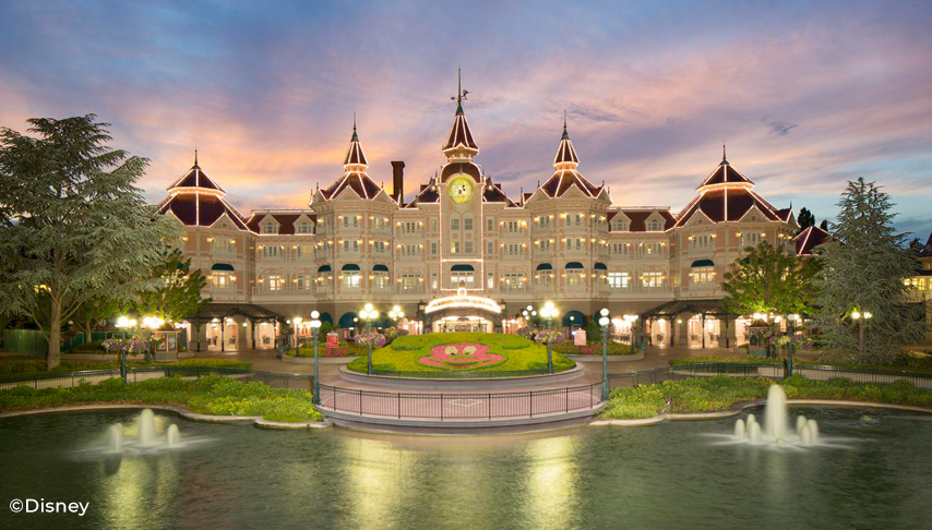 Disneyland® Hotel Exterior Evening